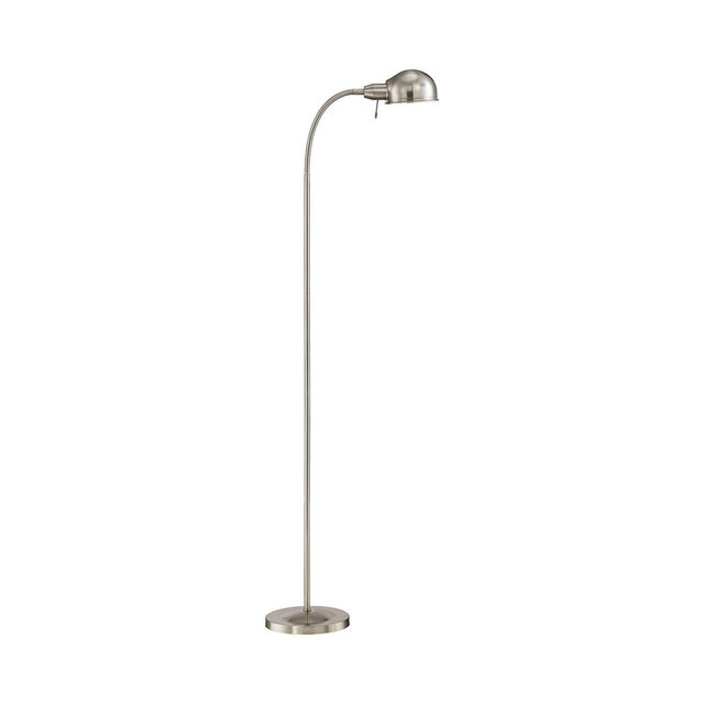 360 Lighting Ridley Modern Floor Lamp Standing 61" Tall Satin Nickel Metal Adjustable Gooseneck Arm for Living Room Reading Bedroom Office House Home
