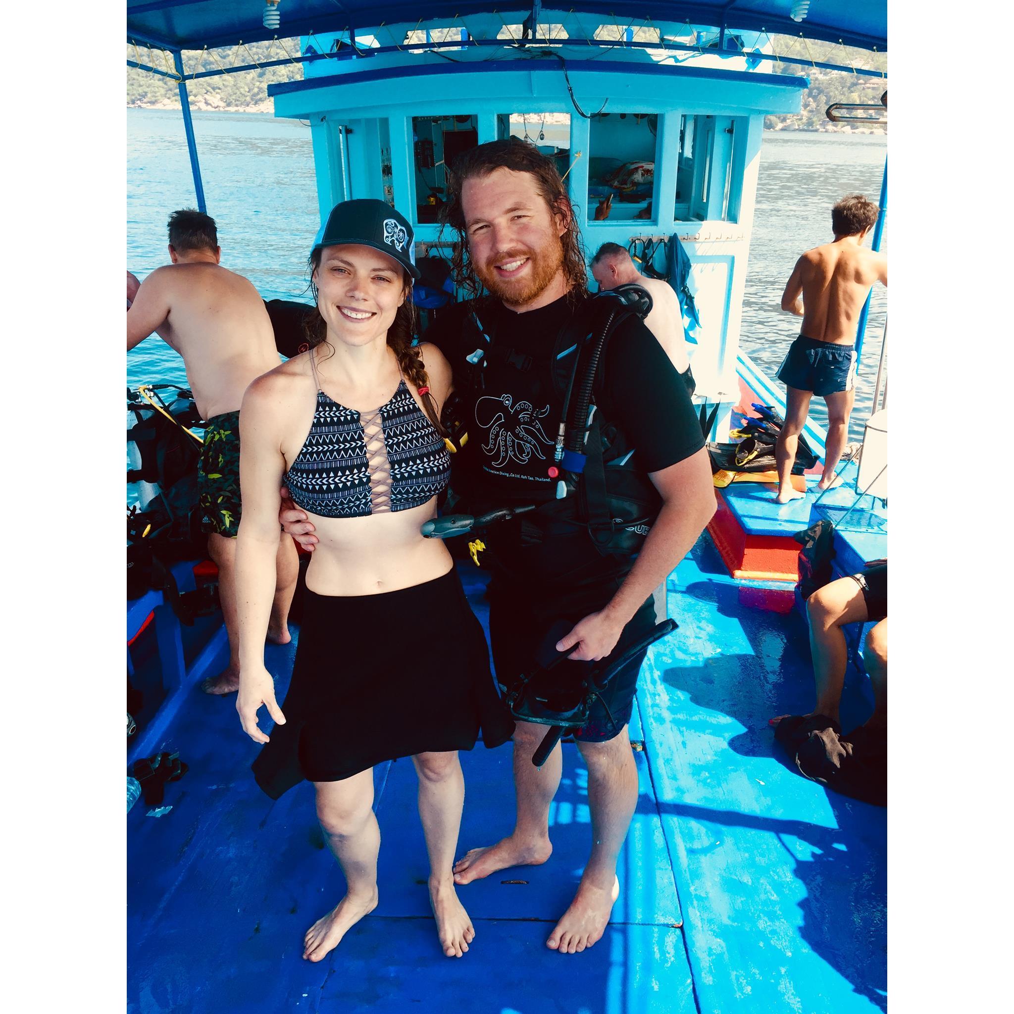 2017 - Scuba diving in Koh Tao, Thailand.