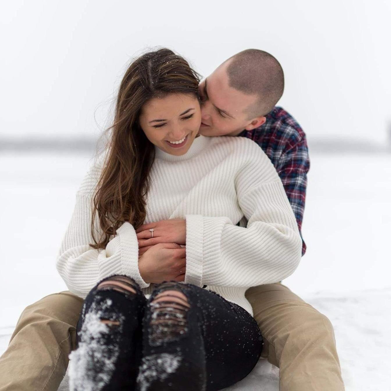 Our engagement session out in the winter wonderland otherwise known as Wisconsin.