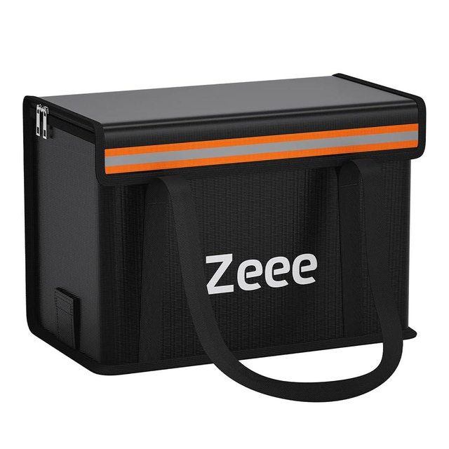 Zeee Lipo Battery Bag Fireproof Explosionproof Safe Bag Extra Large Capacity Lipo Battery Storage Guard Safe Pouch for Charge & Storage(14.17 * 7.87 * 9.84in) - Large Size