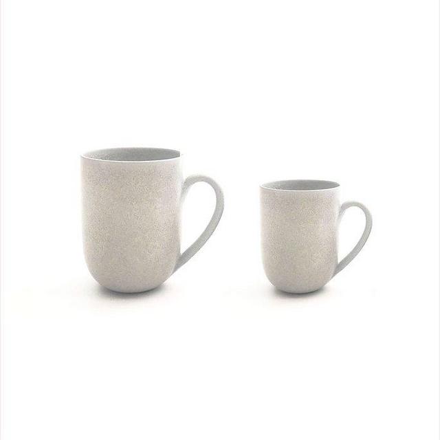 Cecile Preziosa Stoneware Mugs Pearl Grey