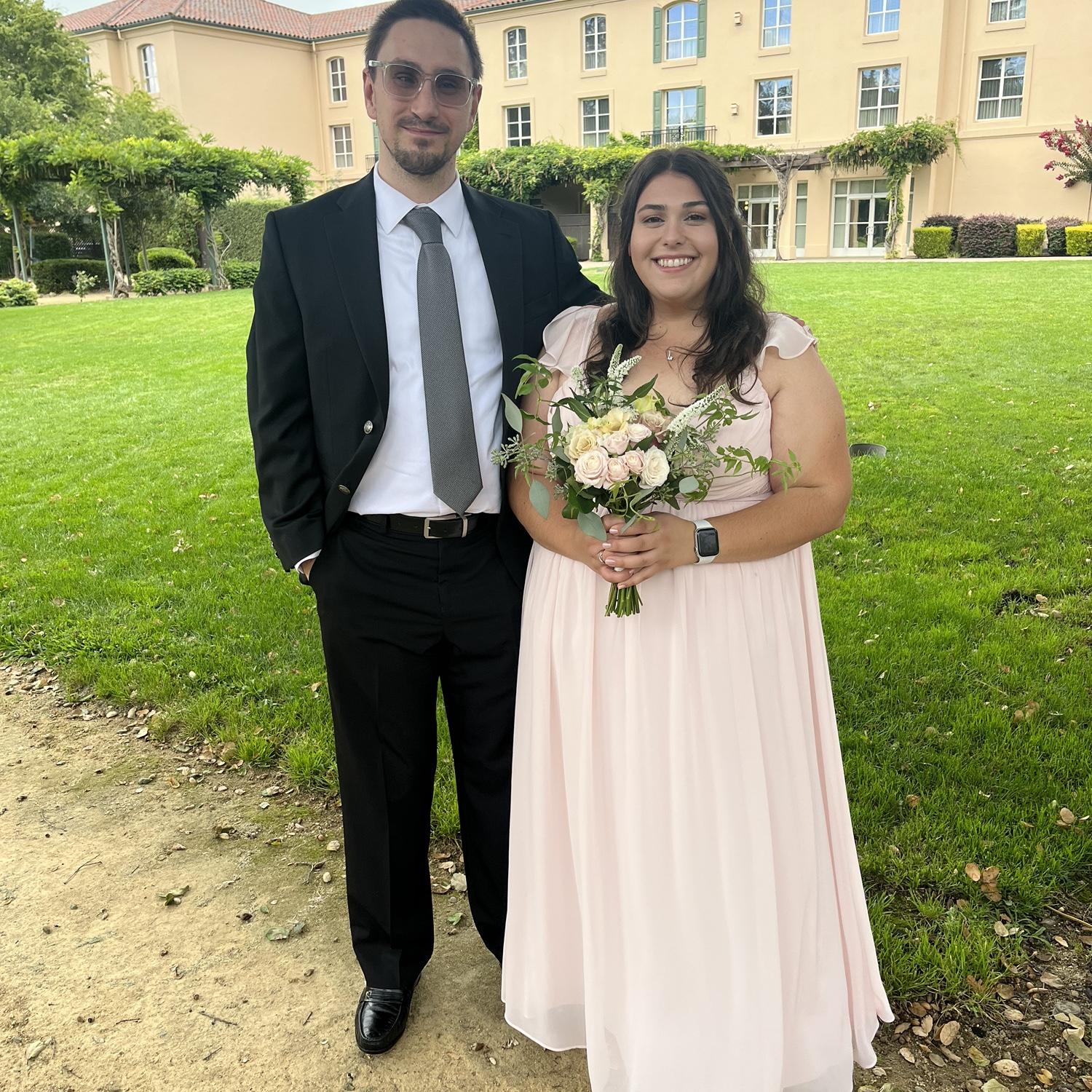 All dressed up for Chessie’s Dads wedding!