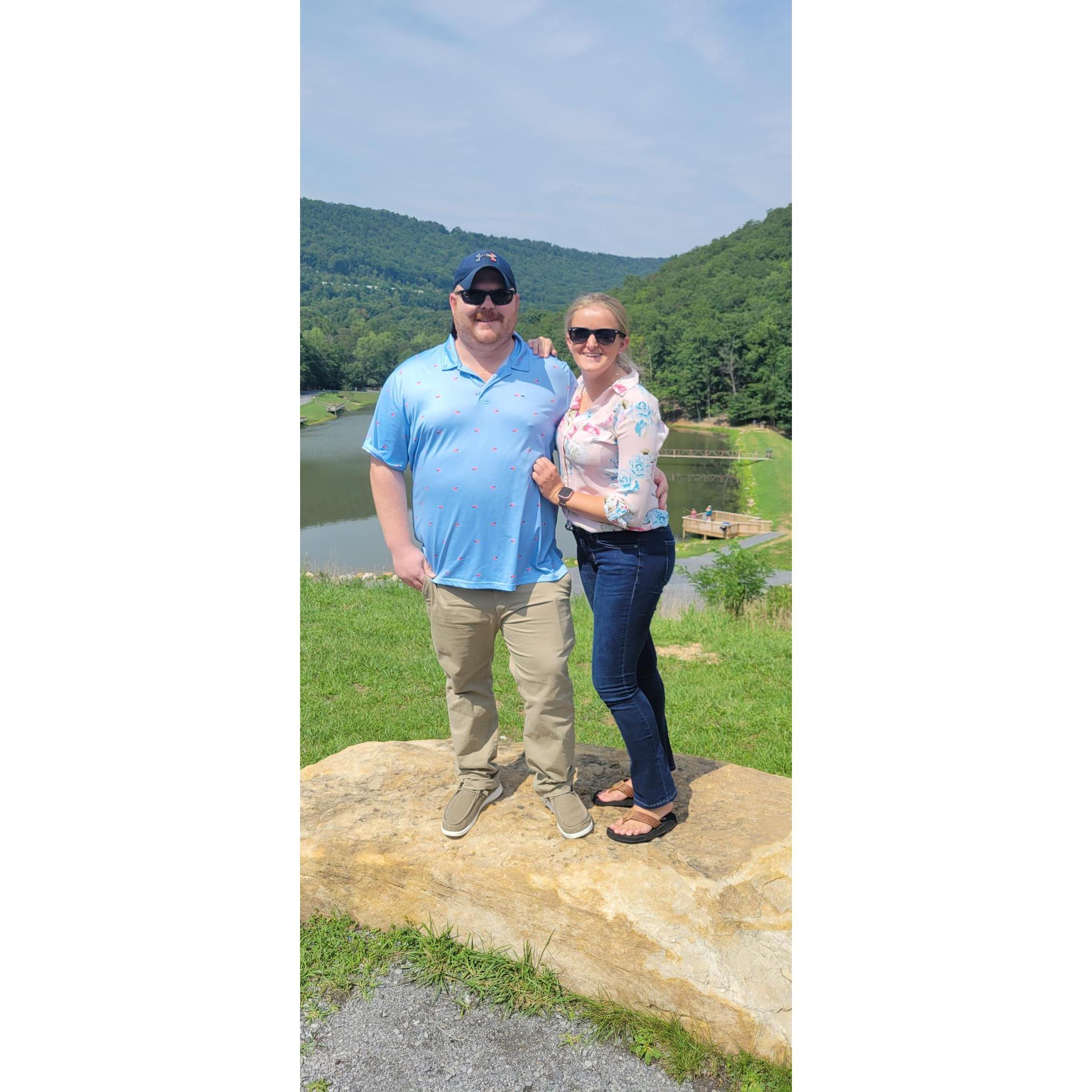 When we bought our timeshare, securing our annual vacation!