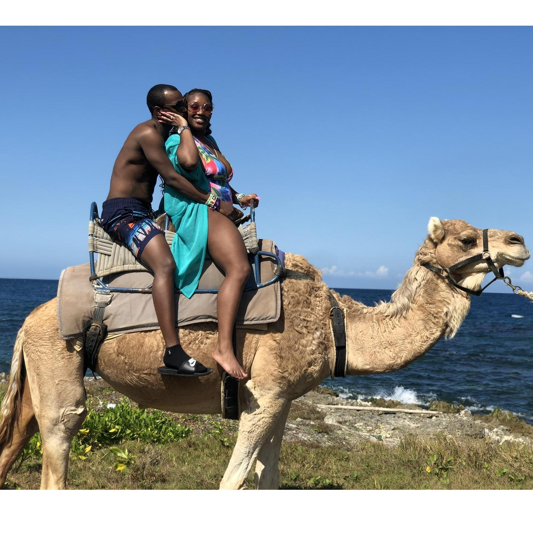 In Jamaica riding Camels for my 29th birthday