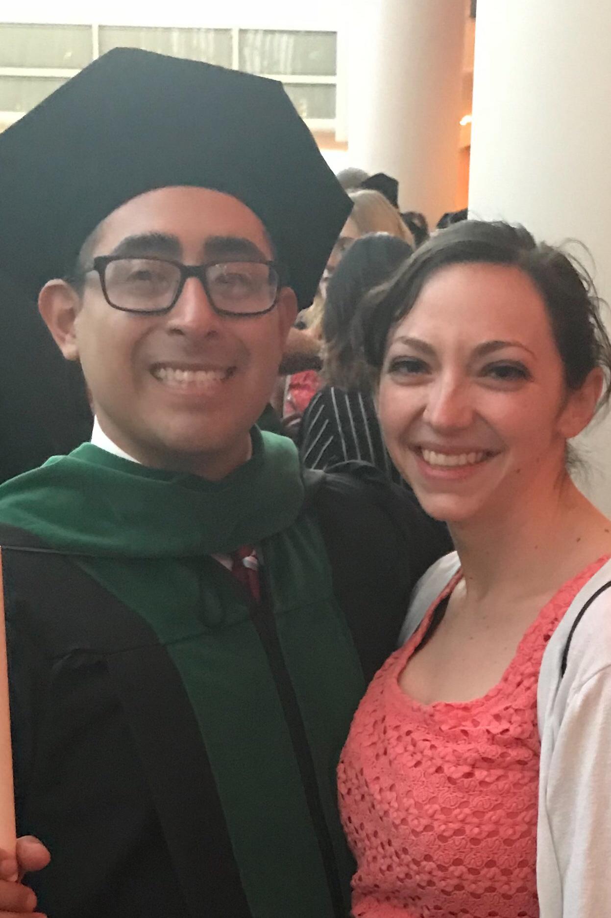 Graduating from med school!