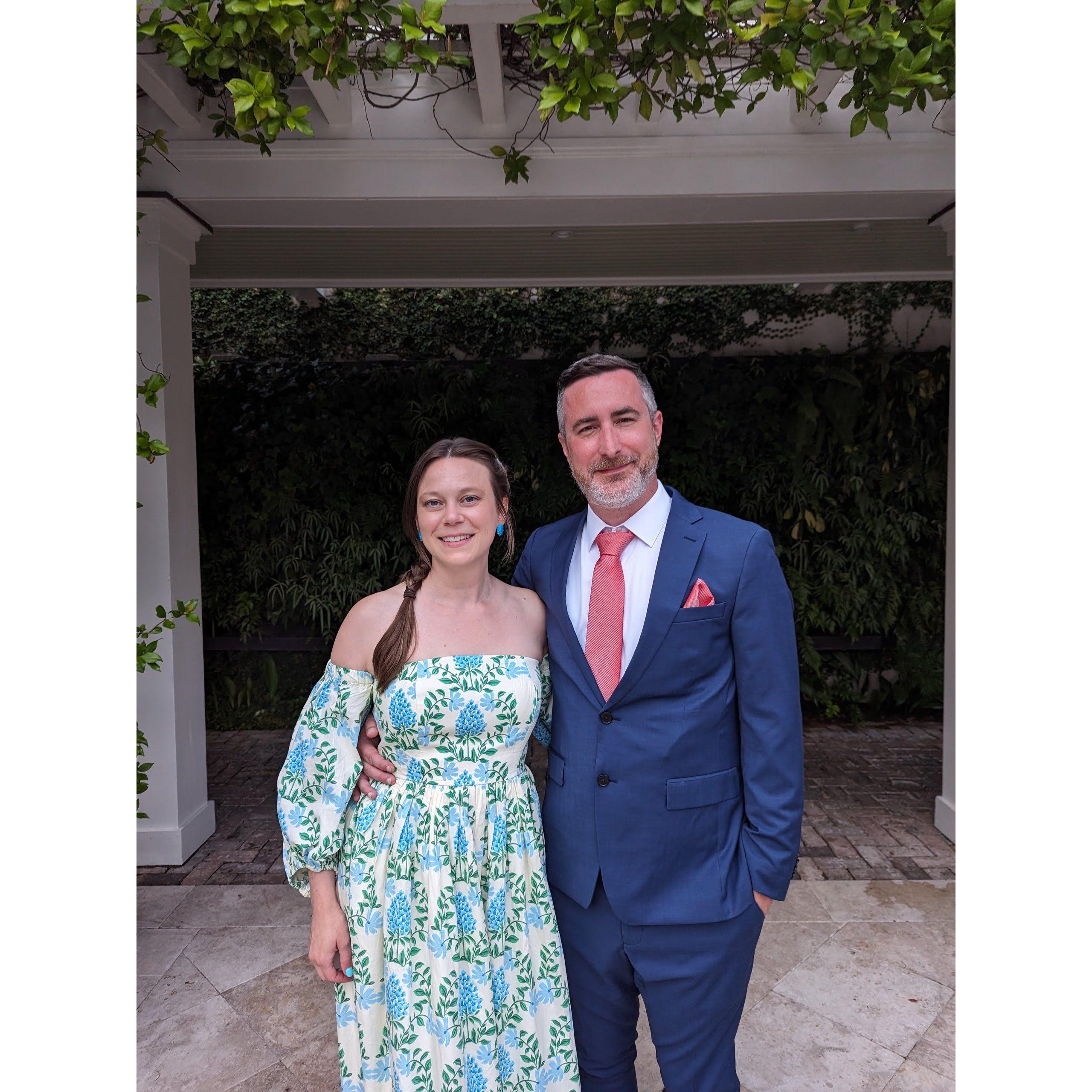 Celebrating friends saying "I do" in Charleston, SC