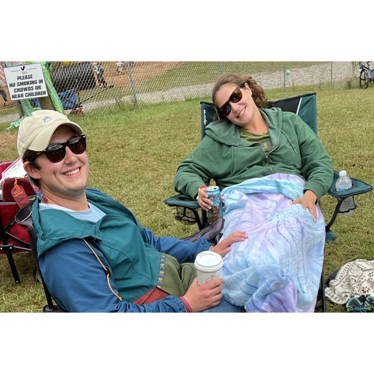 October 10. 2021. Our first music festival together (Rooster Walk). Later this day was our first smooch.