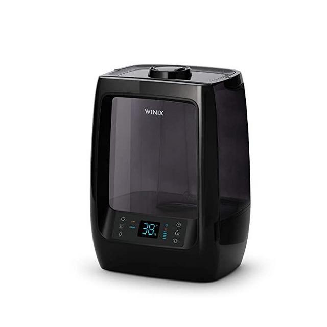 Winix L200 Ultrasonic Warm and Cool Mist Humidifier, 120 Hrs. Run Time, 2 Gal. Tank, Large Rooms, Quiet, LightCel UVc-LED Treated Tank, Essential Oil Tray with pre-soaked Essential Oil Pads