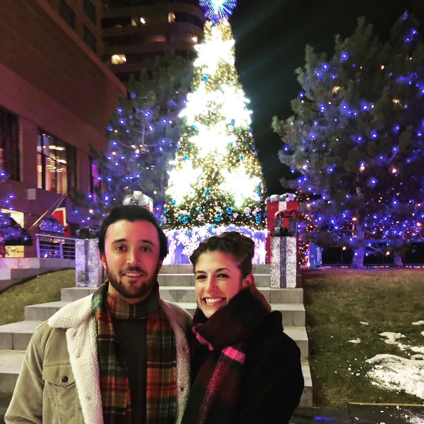 Ice skating during our first Xmas