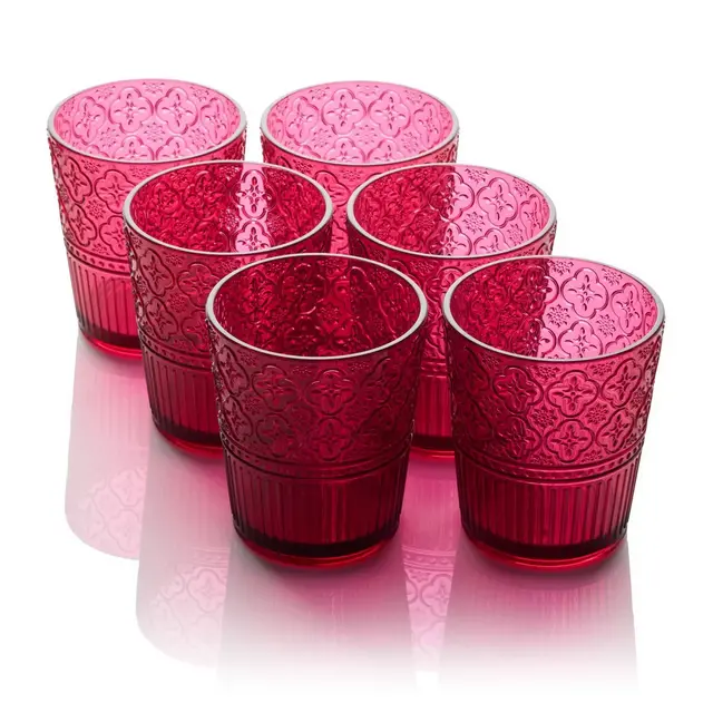 Certified International 16oz Acrylic Dof Glasses Victoria Ruby