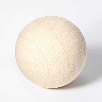 4" Decorative Stone Wood Ball Natural - Threshold™ designed with Studio McGee