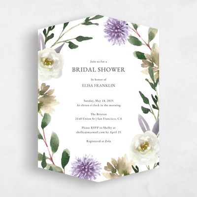 White Diamond Wedding Wedding Shower Invitation - Windsong Portrait