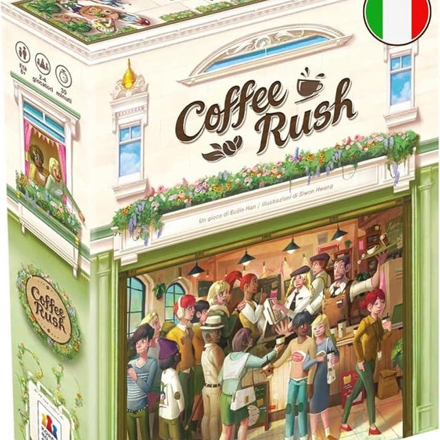 Asmodee - Coffee Rush - Board Game, 2-4 Players, 8+ Years, Italian Edition