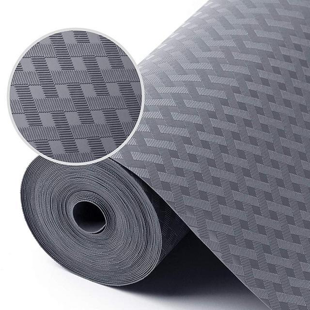 Shelf Liners for Kitchen Cabinets Refrigerator Liners Waterproof & Oil-Proof Kitchen Cupboard Liner Non-Slip Drawer Mats EVA Material Non Adhesive Fridge Liner for Shelves - Gray 11.8 x 59 Inches