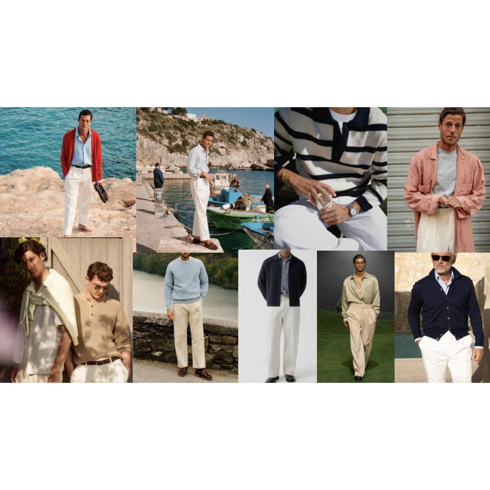 Coastal Chic Welcome Party - Flowy silhouettes, soft pastels, nautical stripes, crisp whites, and sun-kissed neutrals. Light layering is recommended during the fall season.