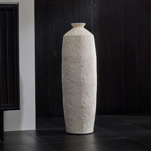Form Studies Floor Vase, Cream, 31 Inches