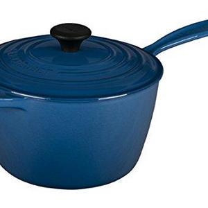 Le Creuset Signature Cast Iron Sauce Pan, 3.25-Quart, Marseille
