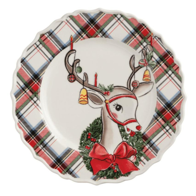 Reindeer Christmas Salad Plate