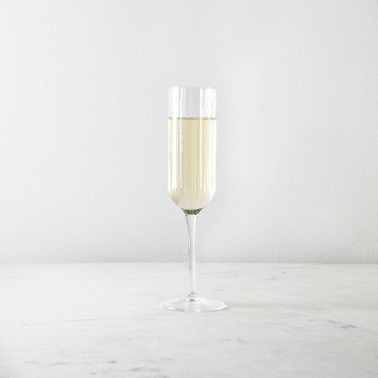 Luigi Bormioli Crescendo 8-ounce Champagne Flute Glasses, 4-piece