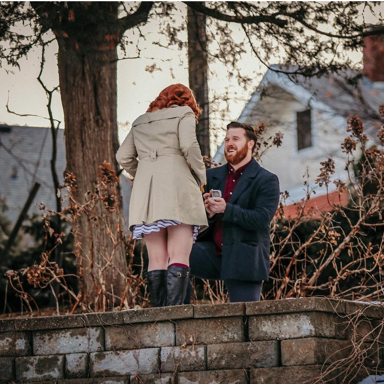 Popping the question.