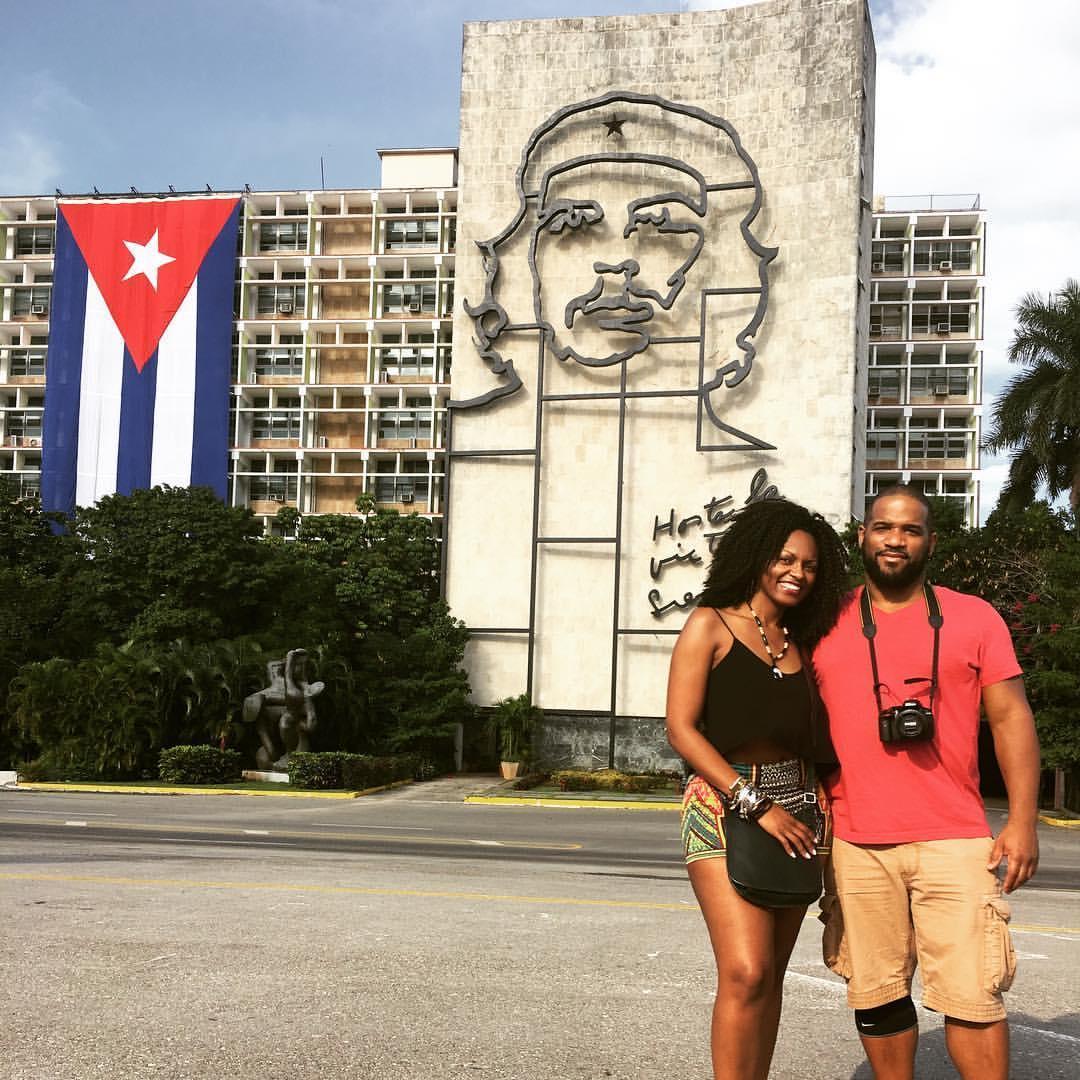 We travel the world together.