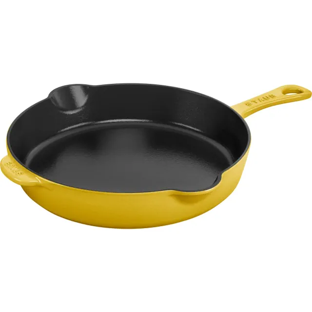 STAUB Cast Iron 8.5-inch Traditional Deep Skillet - Citron