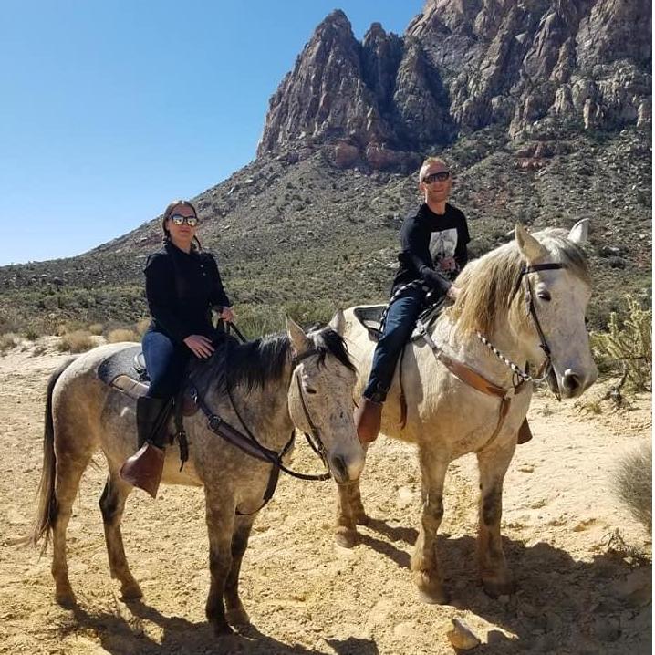 Our first trail ride together. One day we will have horses of our own!
