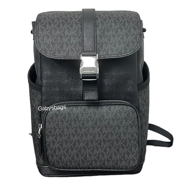 Michael Kors Cooper MK Logo Large Sporty Slingpack Backpack (Black)