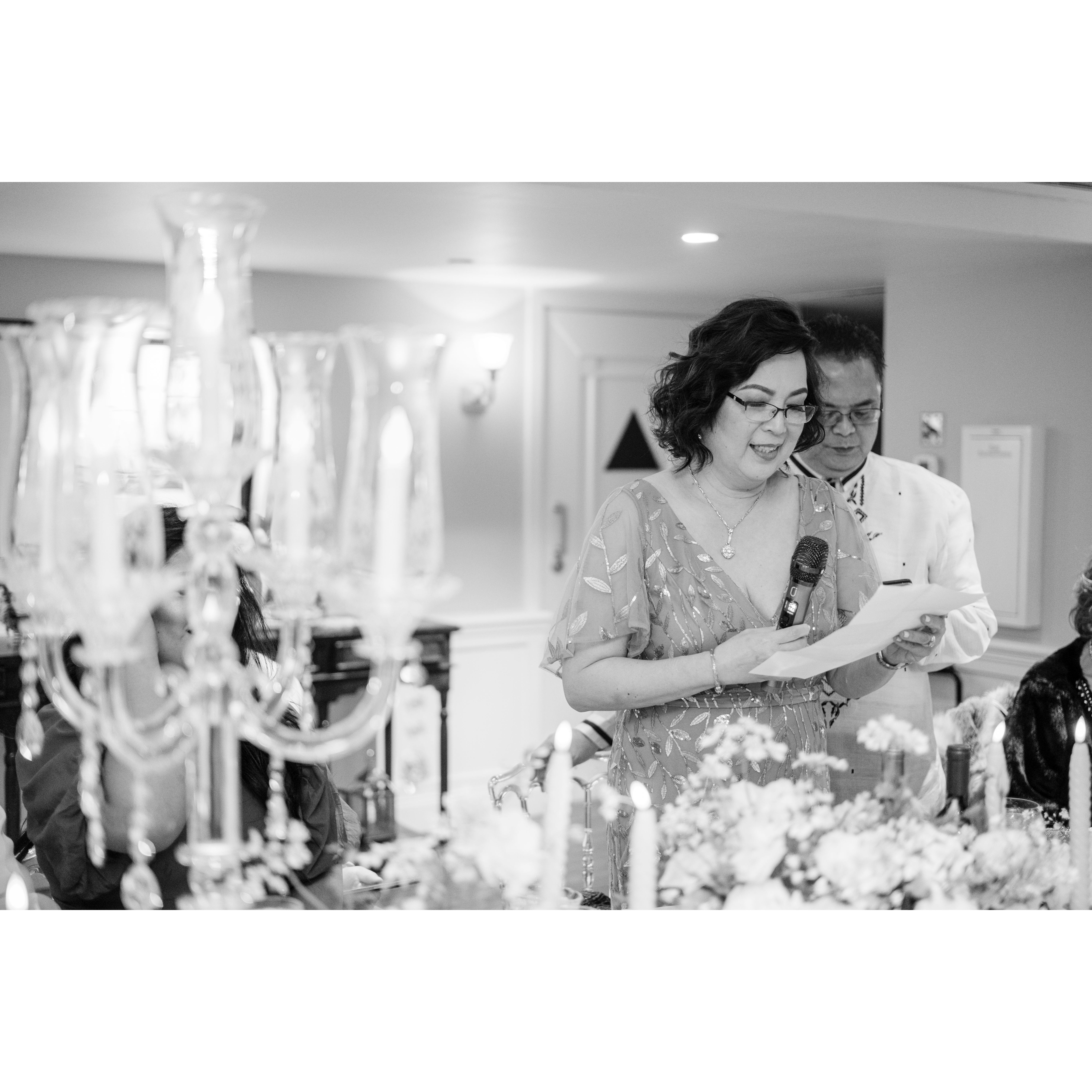 Mom & Dad's Welcome Speech