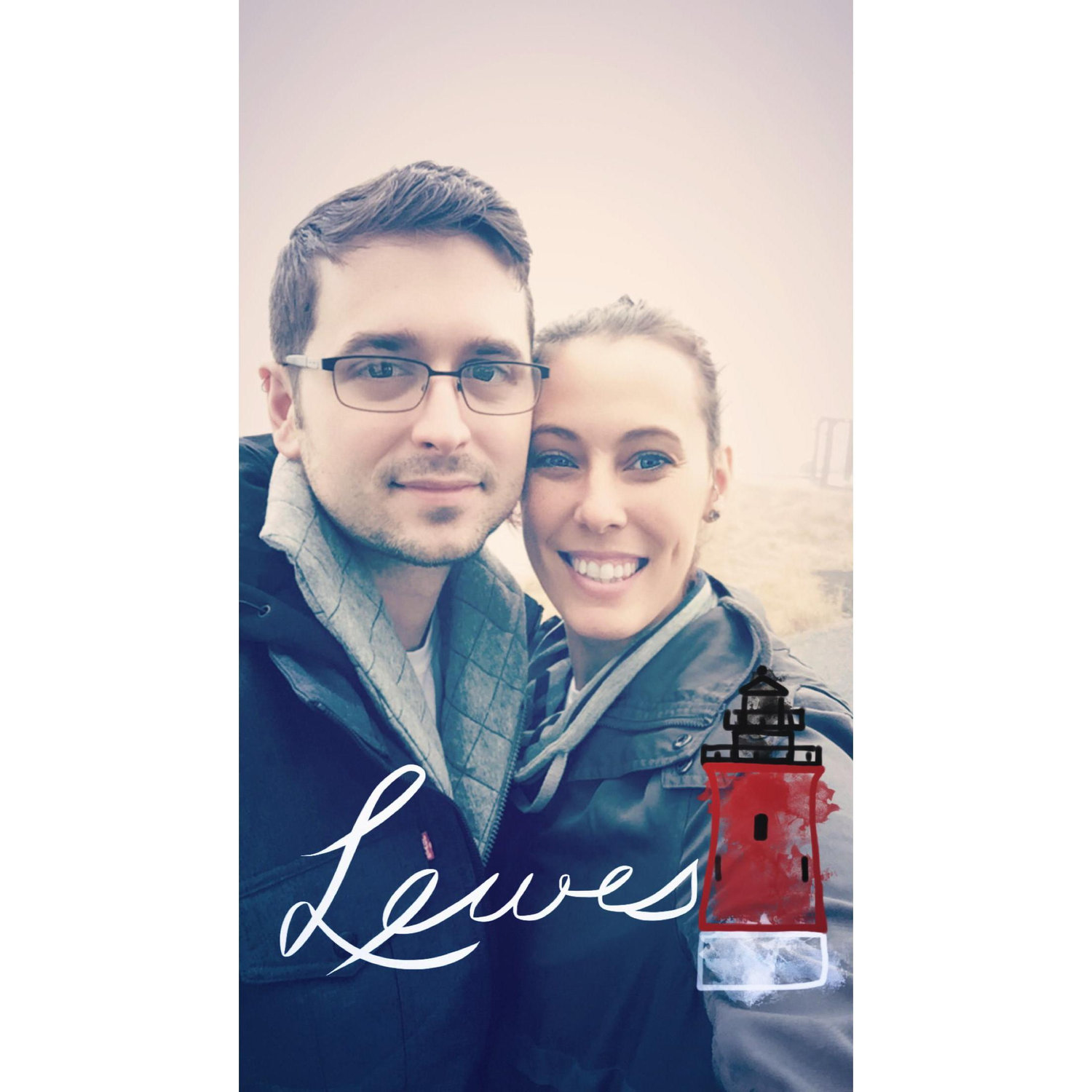 Celebrating 7 months till our wedding date in our favorite place, Lewes.