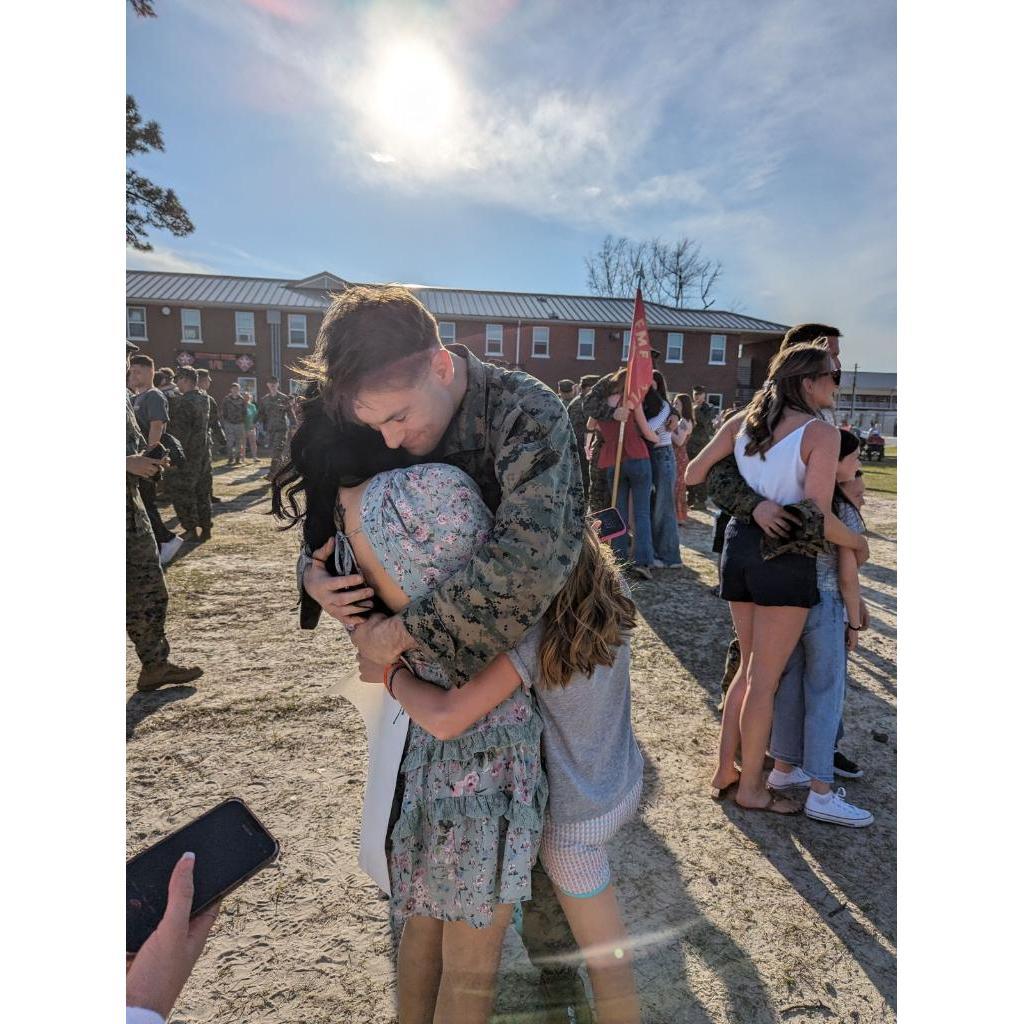 When Greg got back from his deployment