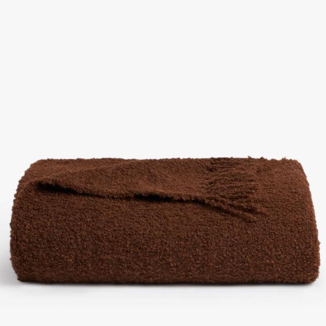 Oversized Alpaca Boucle Throw