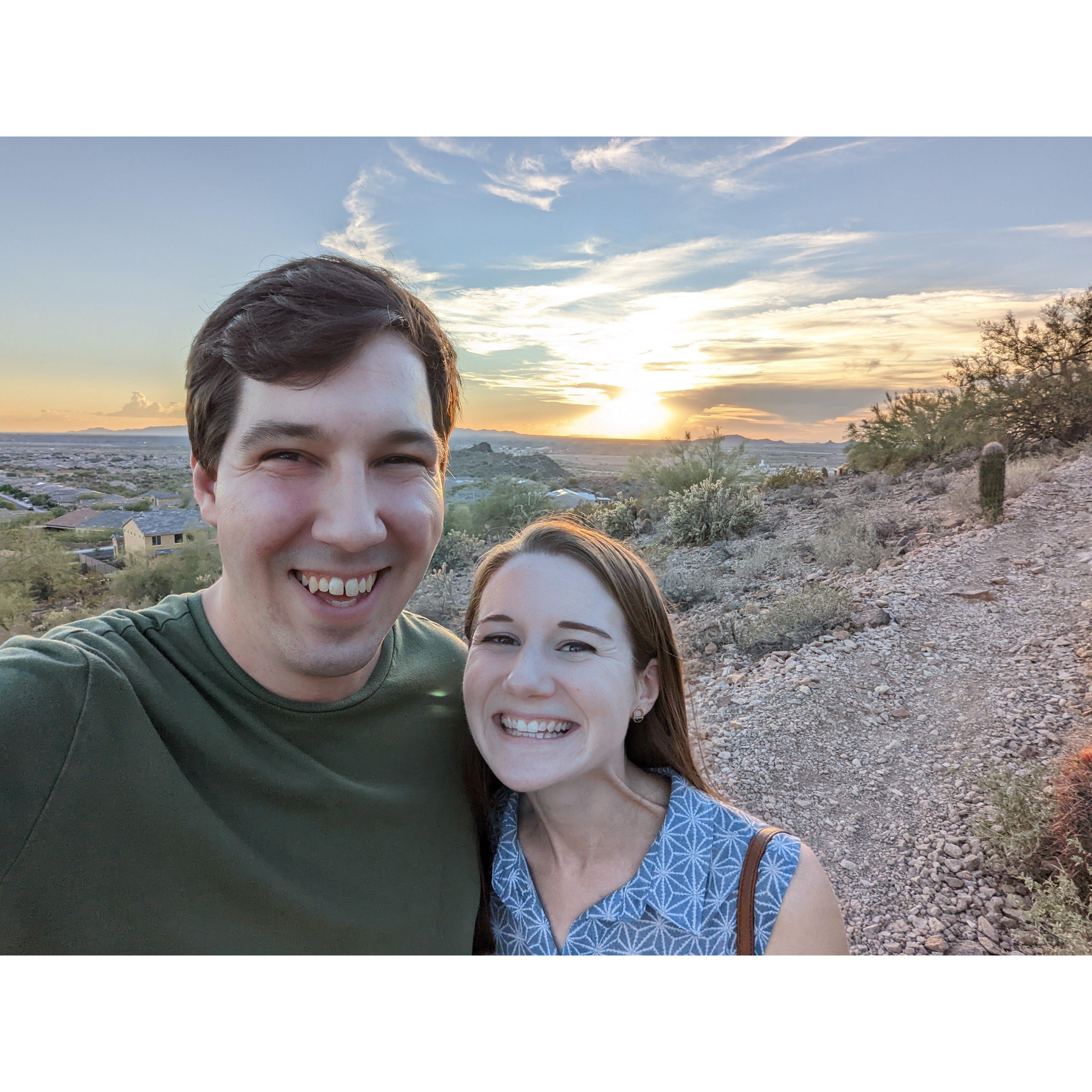 Ben showing Ayla his hometown's (Phoenix) beautiful desert sunset!