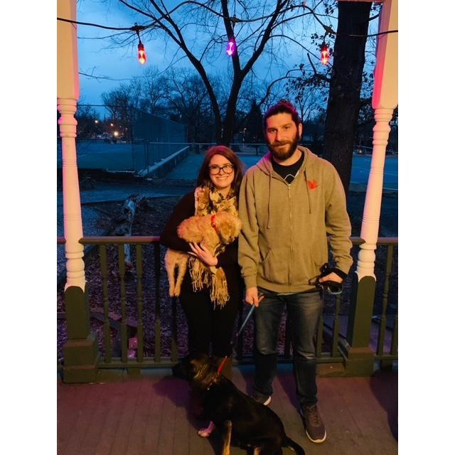 Our first Valentine's Day together, when we adopted our second furry child, Atlas!