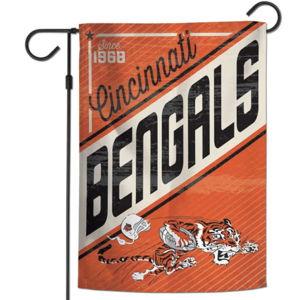 Cincinnati Bengals Retro 2 Sided Garden Flag