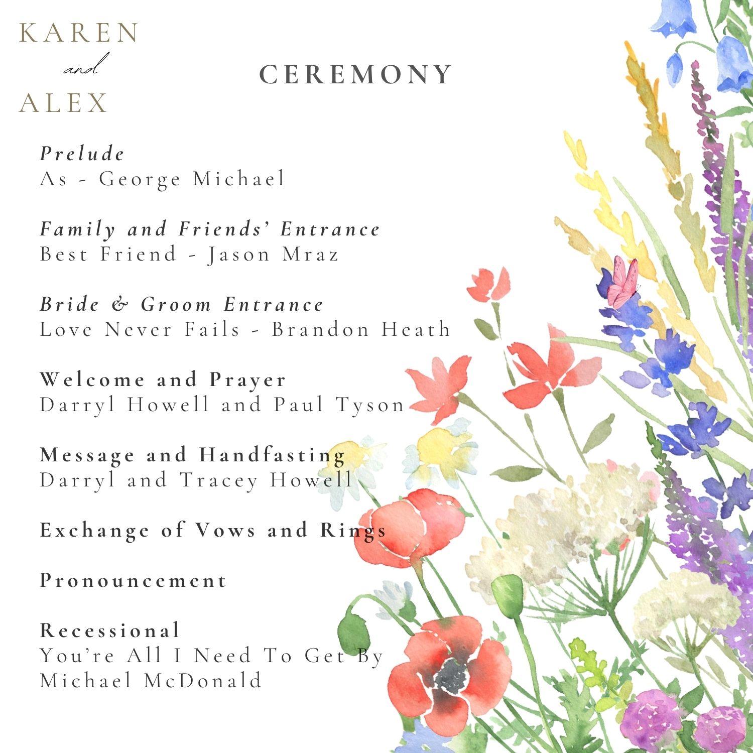 Ceremony Program