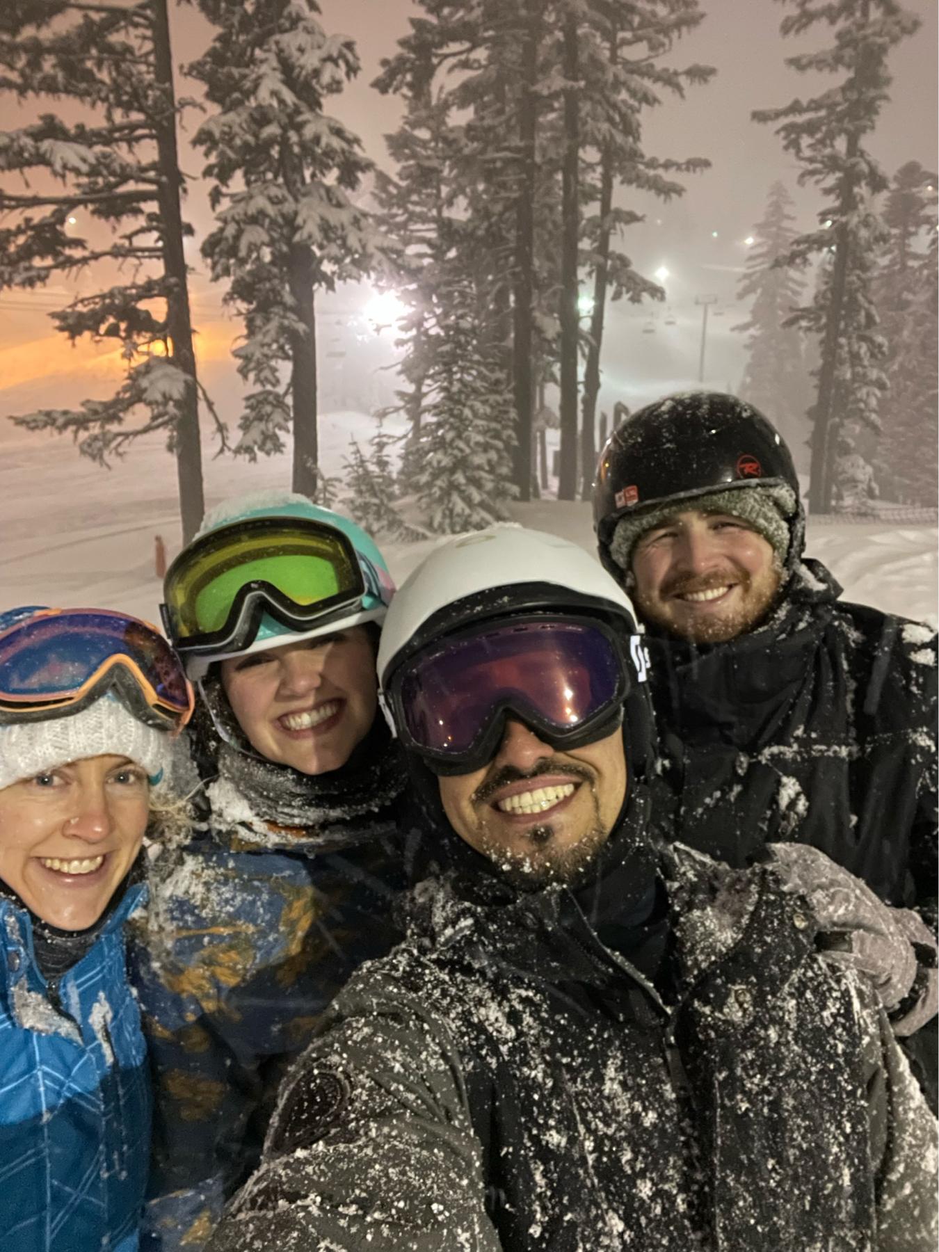 Our first time snowboarding together. Jesse had to talk me off the ledge multiple times due to  getting frustrated about falling.