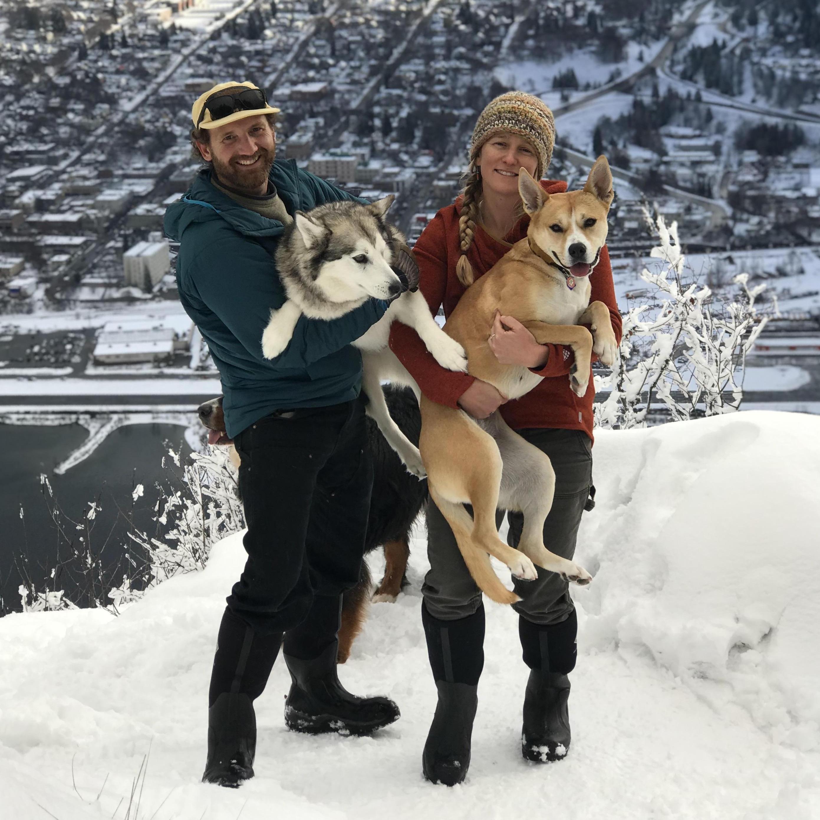 Hiking above Nelson, B.C., at Christmas time in 2018.