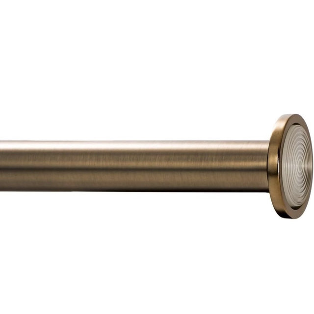 Tension Curtain Rod 36 to 54 Inch. Warm Gold