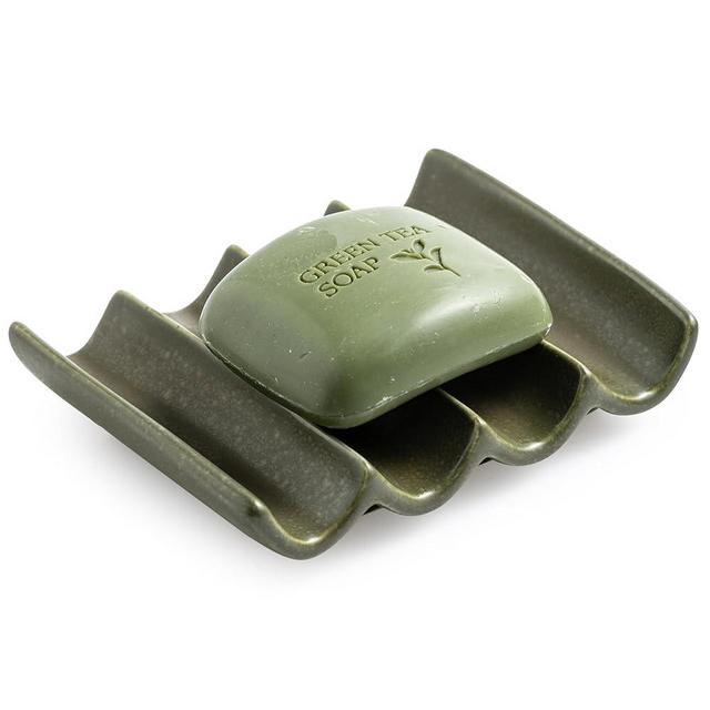 Cormomu Bar Soap Holder, Ceramic Soap Dish for Shower, Bathroom Soap Saver with Drainage, Bathroom and Kitchen Sink Organizer, Keep Soap Dry