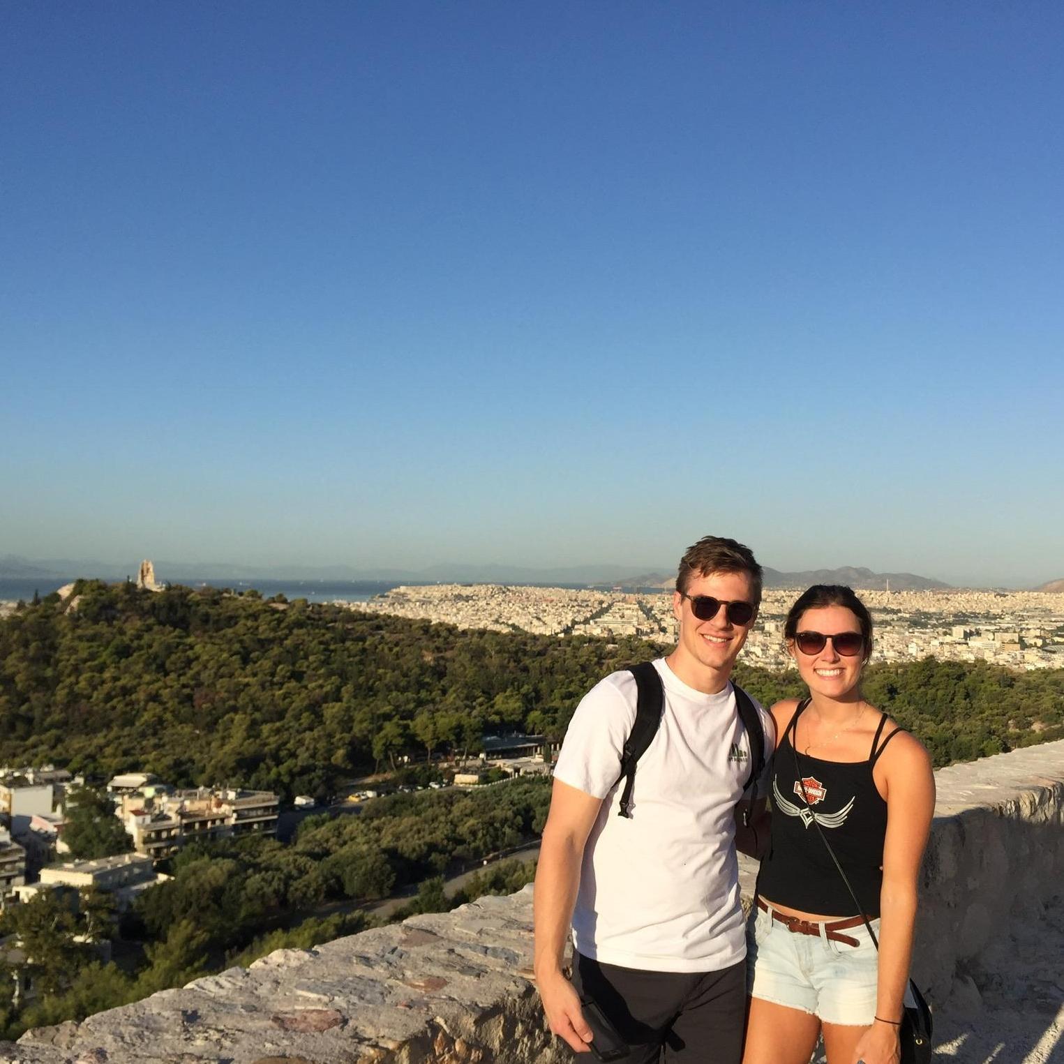 Greece 2017 standing outside the Parthenon.