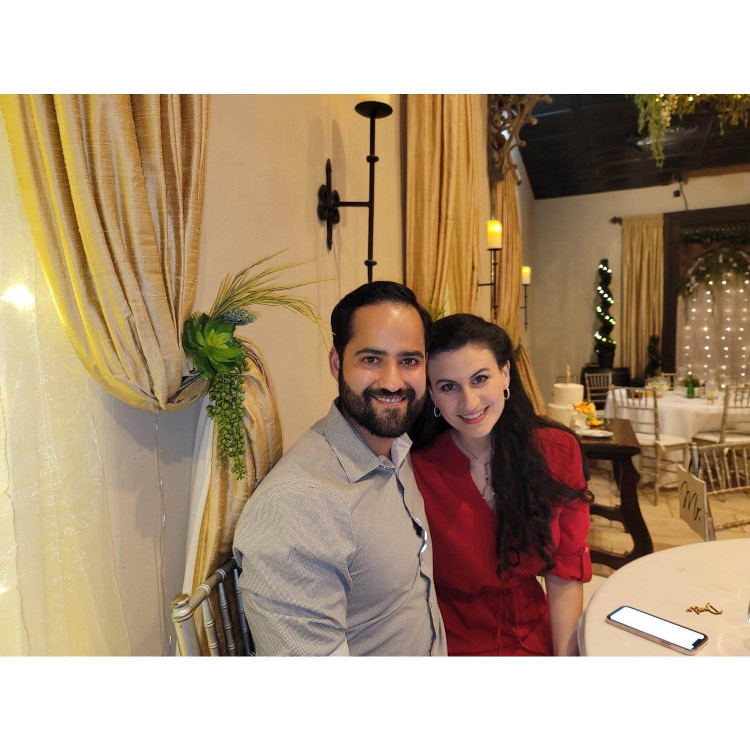 At a friend's wedding