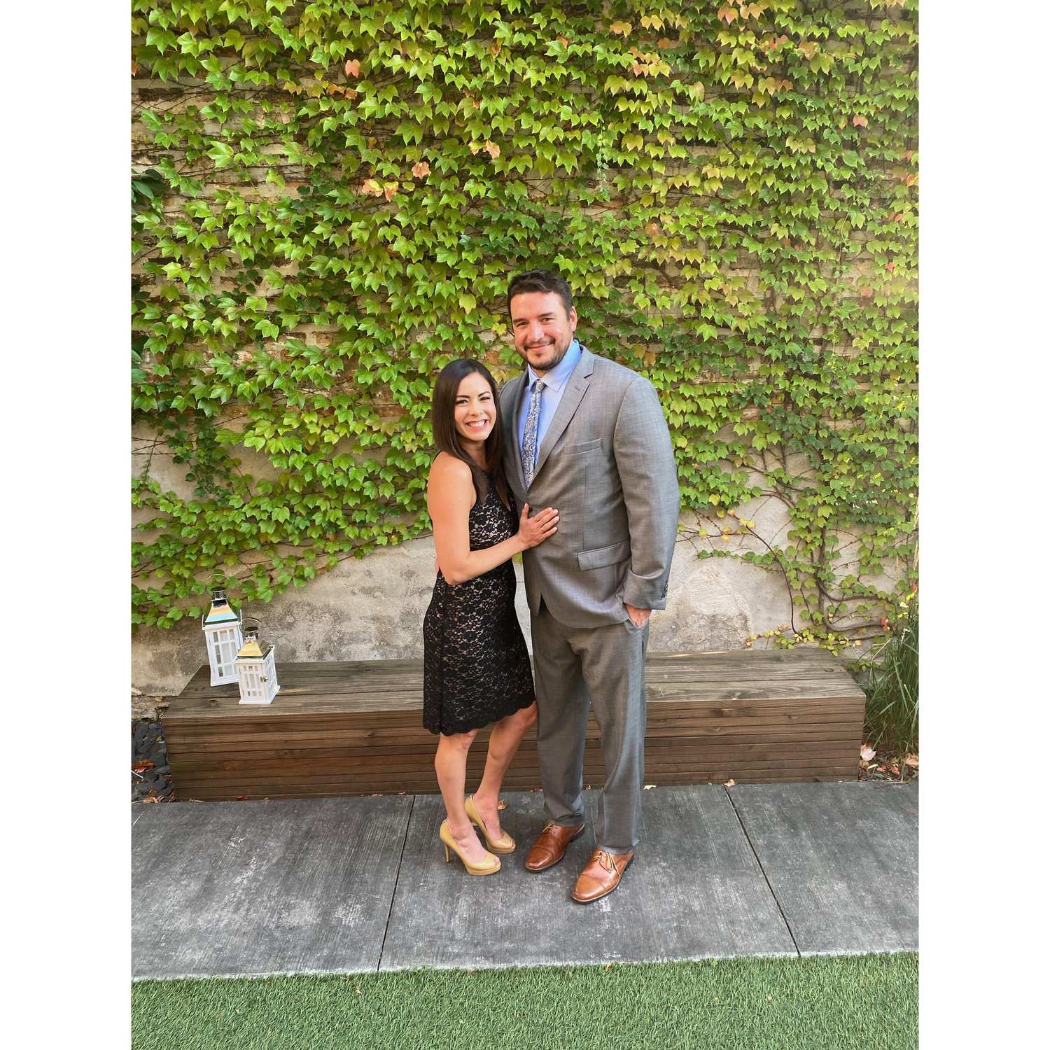 At Garrett and Emily's wedding! My forever wedding date.