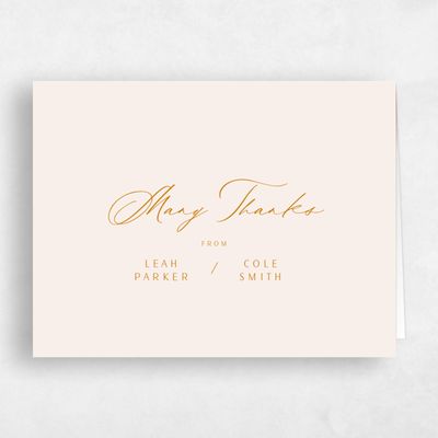 Linen, Beige Wedding Thank You - Elincourt Landscape