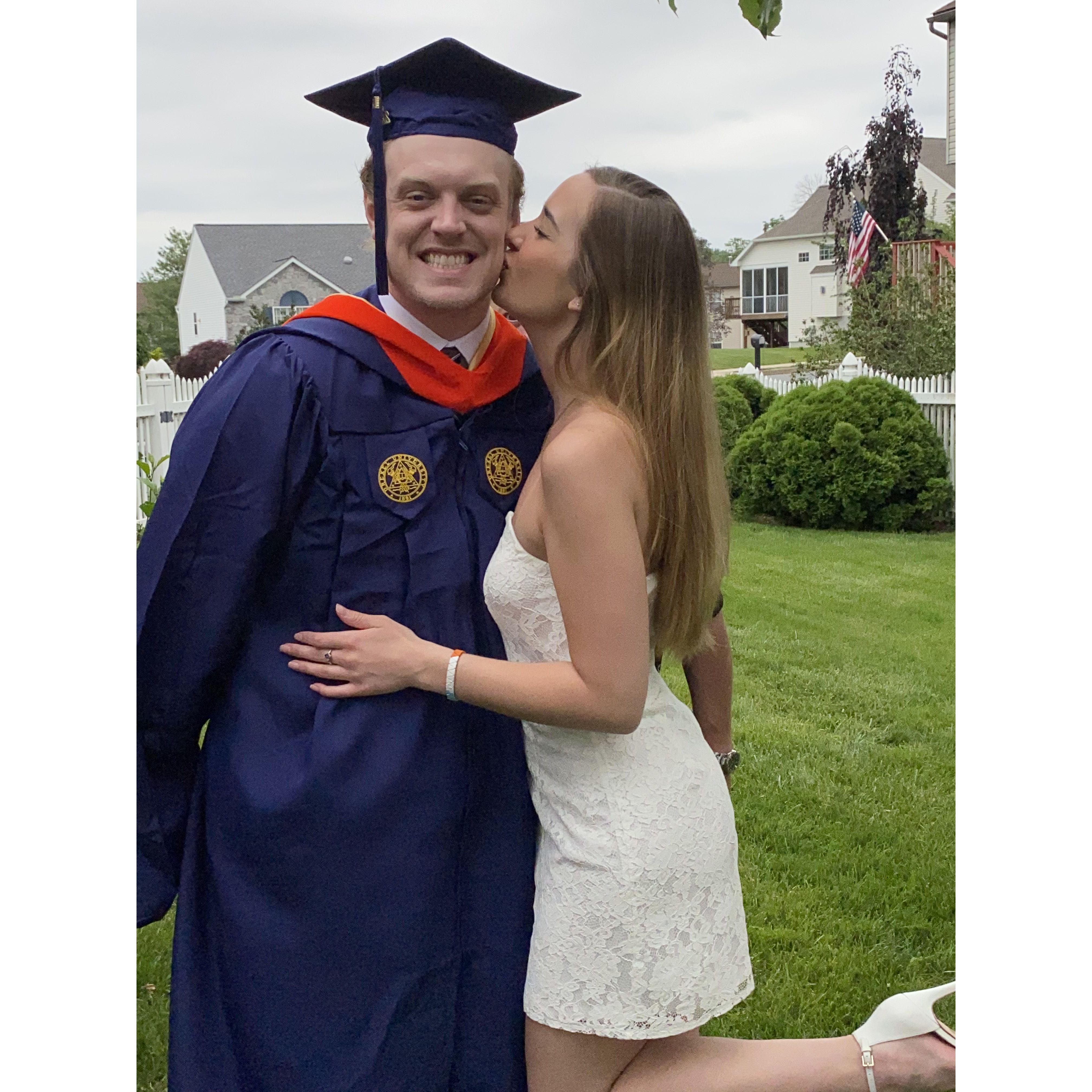 Adam "mastered" his degree!