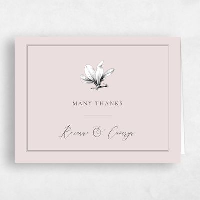 Blush, Pink Wedding Thank You - Novela