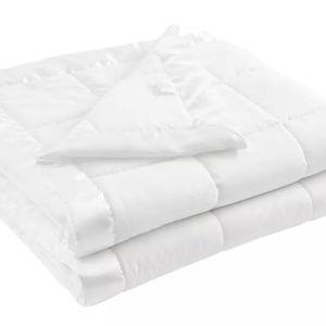 Madison Park Windom Lightweight Down Alternative Bed Blanket with Satin Trim