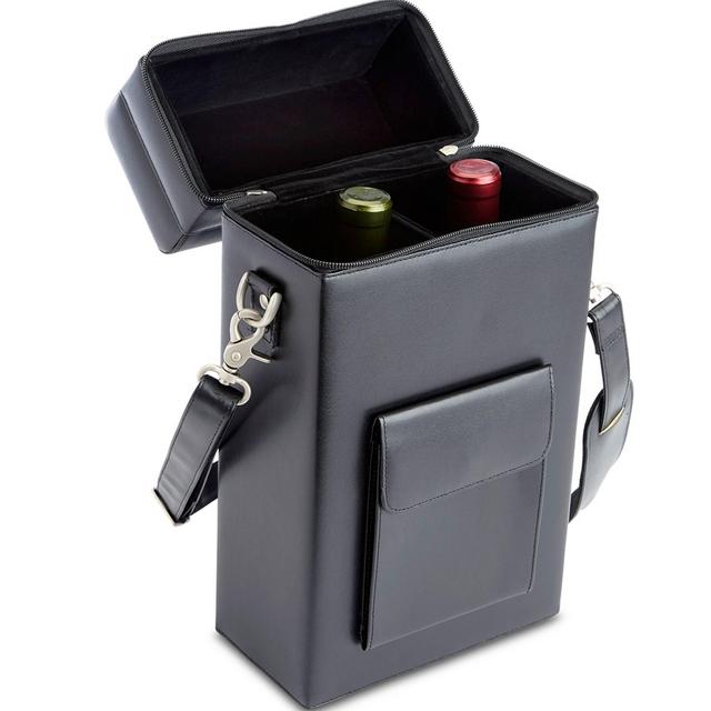 ROYCE New York Leather Double Wine Carrying Case