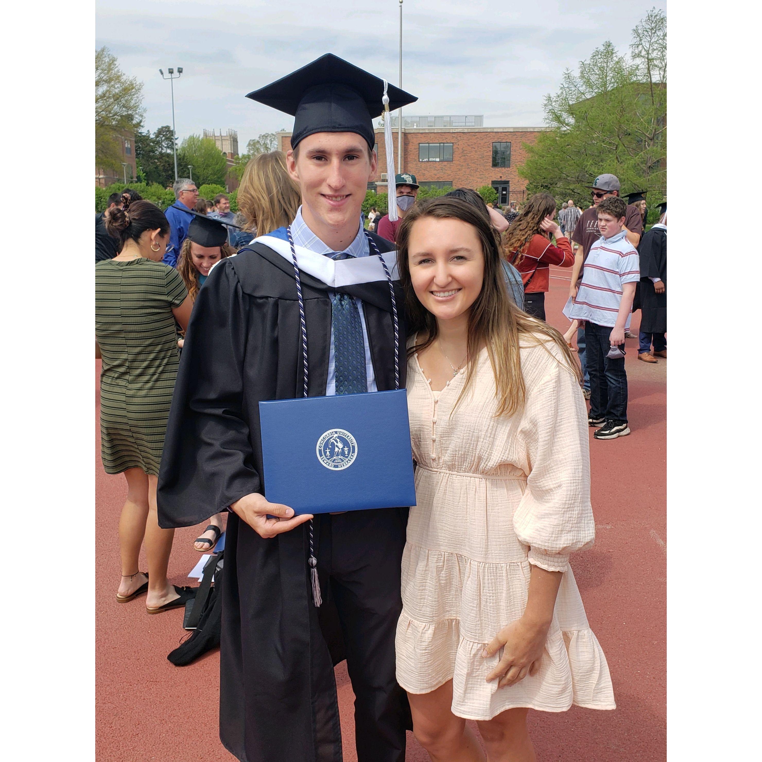Jeremiah graduated with Criminal Justice degree at Seward, Concordia