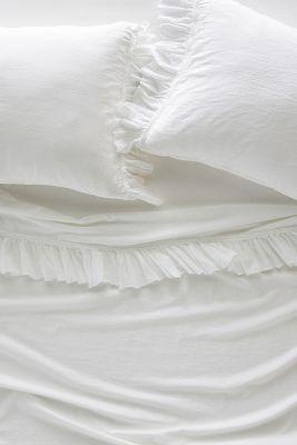 Organic Cotton Spa Sateen Ruffled Sheet Set